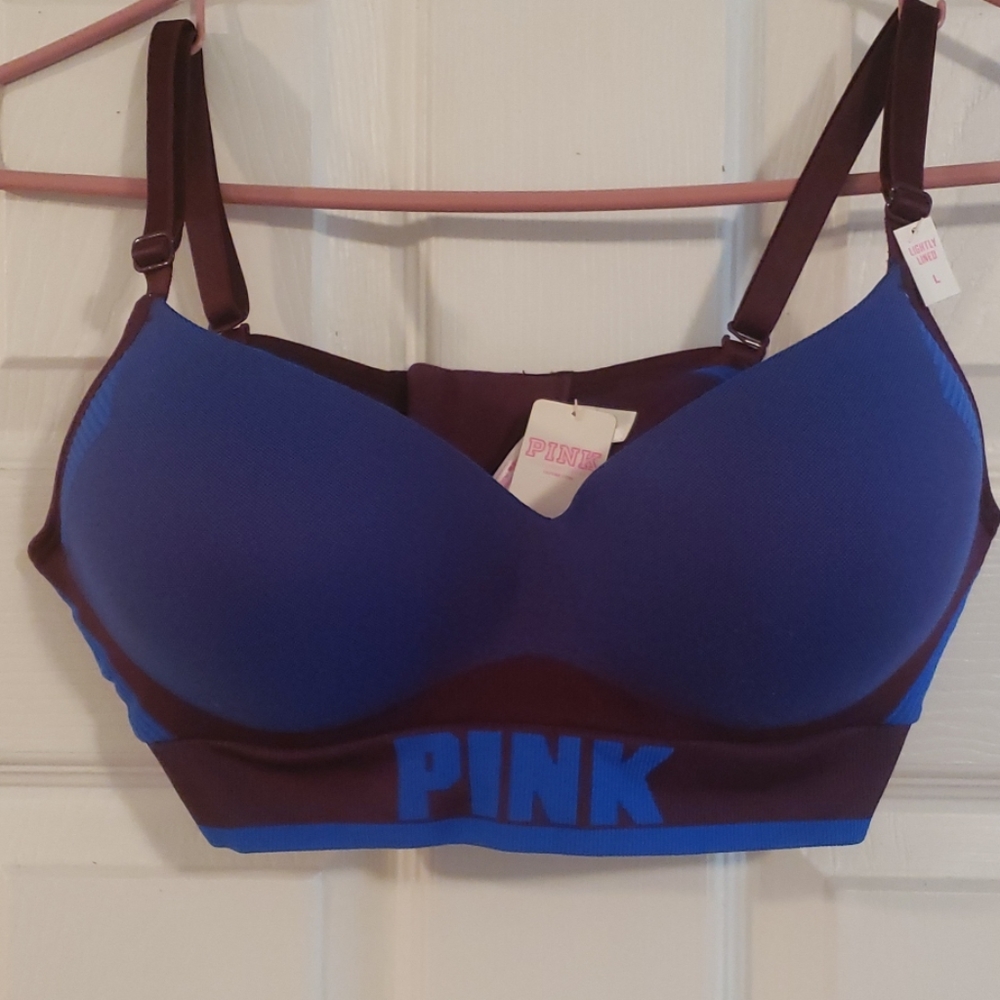 Pink sports bra
